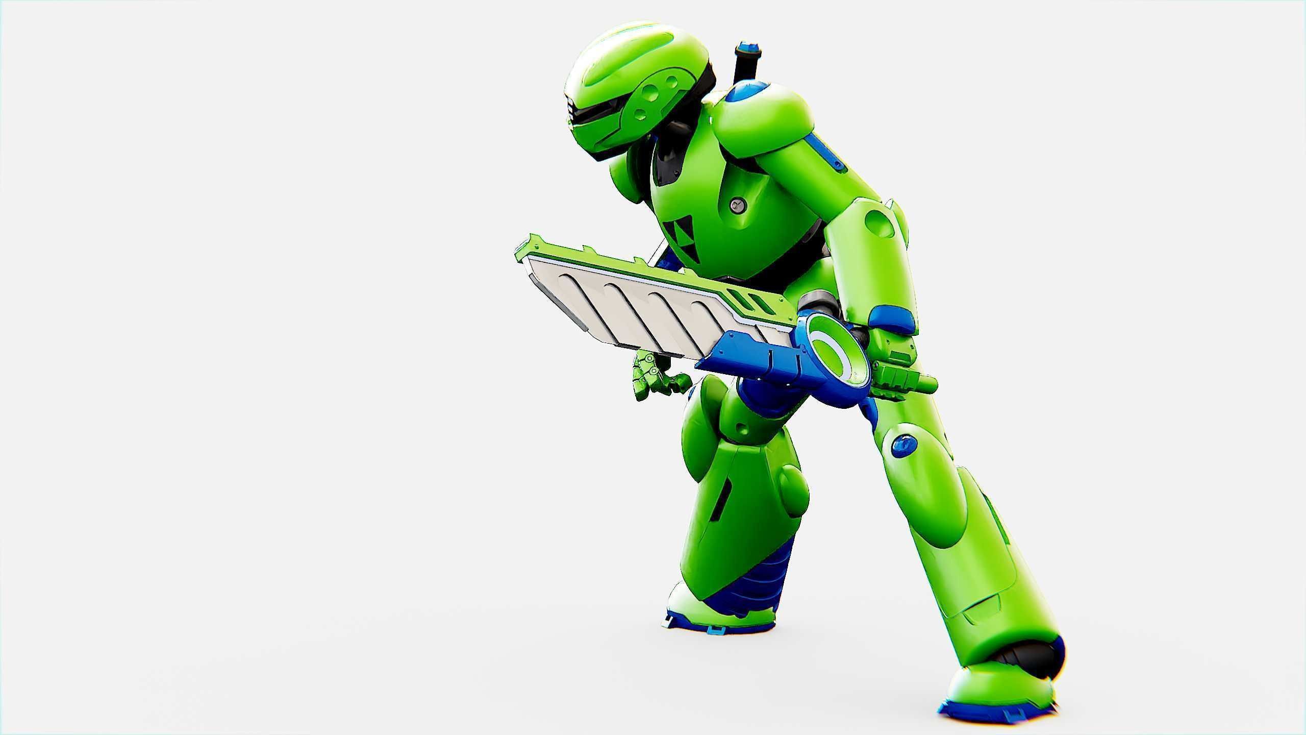 BATTLE DROID ZHOUMI  Rigged for Unreal Engine - Unity - MIXAMO  3D model_16