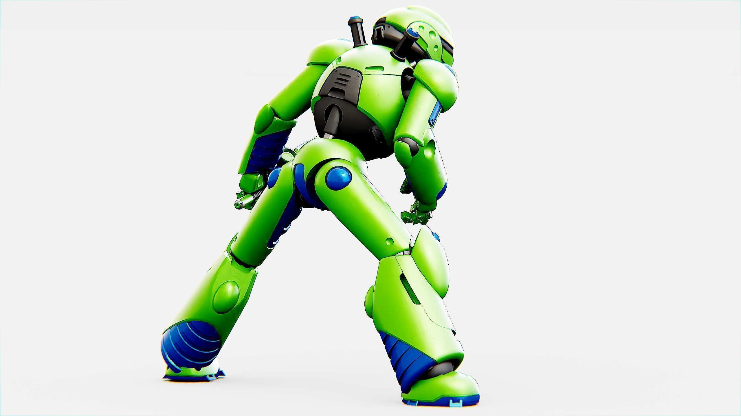 BATTLE DROID ZHOUMI  Rigged for Unreal Engine - Unity - MIXAMO  3D model_9