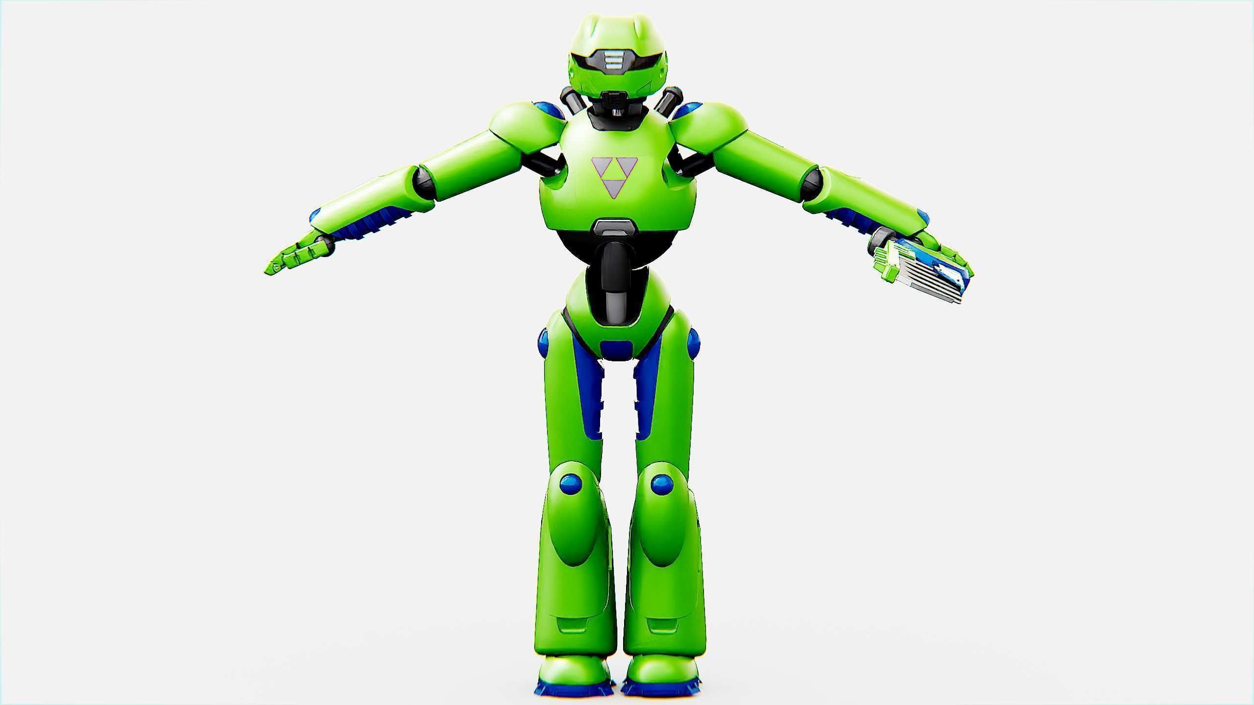 BATTLE DROID ZHOUMI  Rigged for Unreal Engine - Unity - MIXAMO  3D model_24