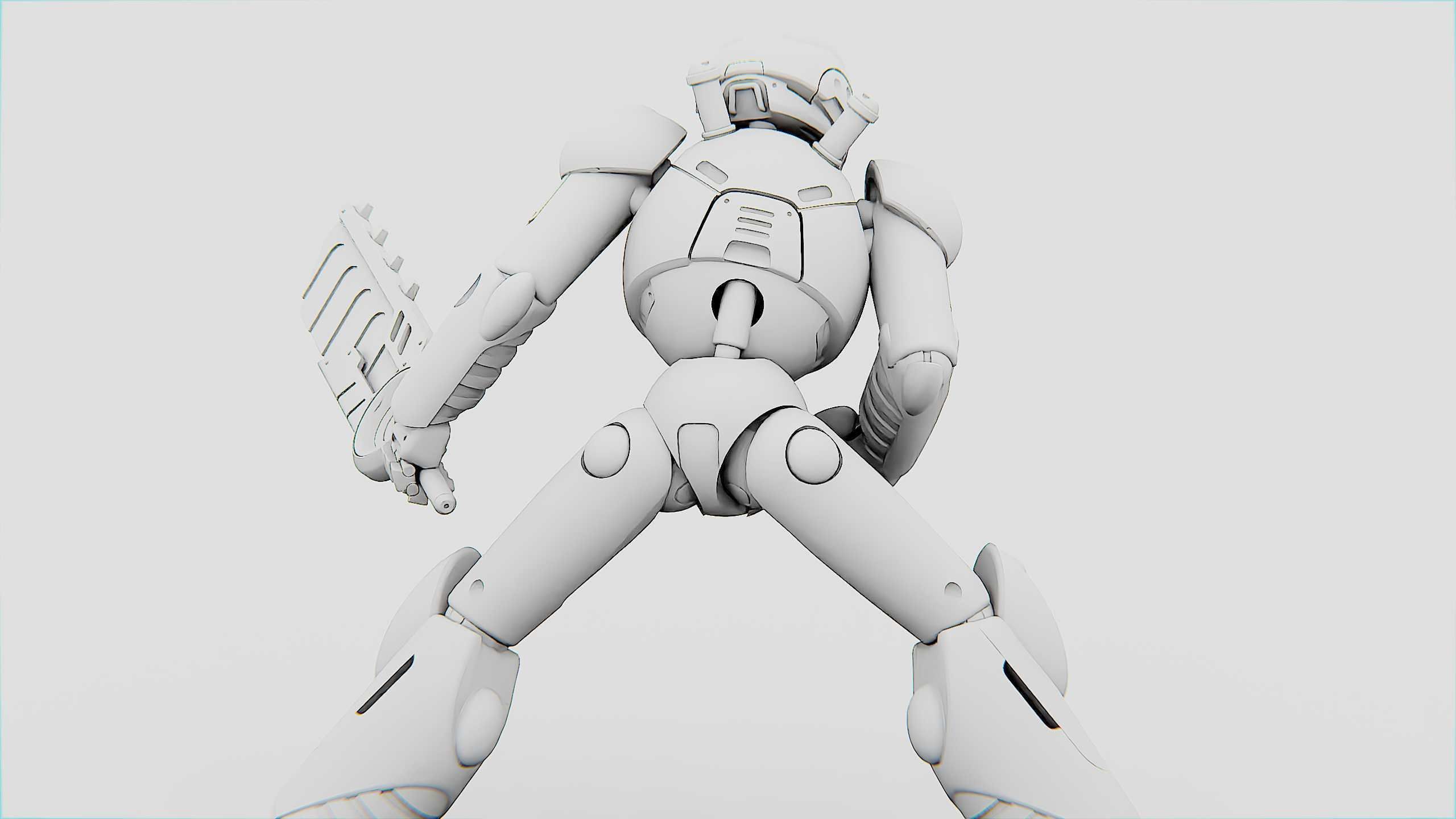 BATTLE DROID ZHOUMI  Rigged for Unreal Engine - Unity - MIXAMO  3D model_36
