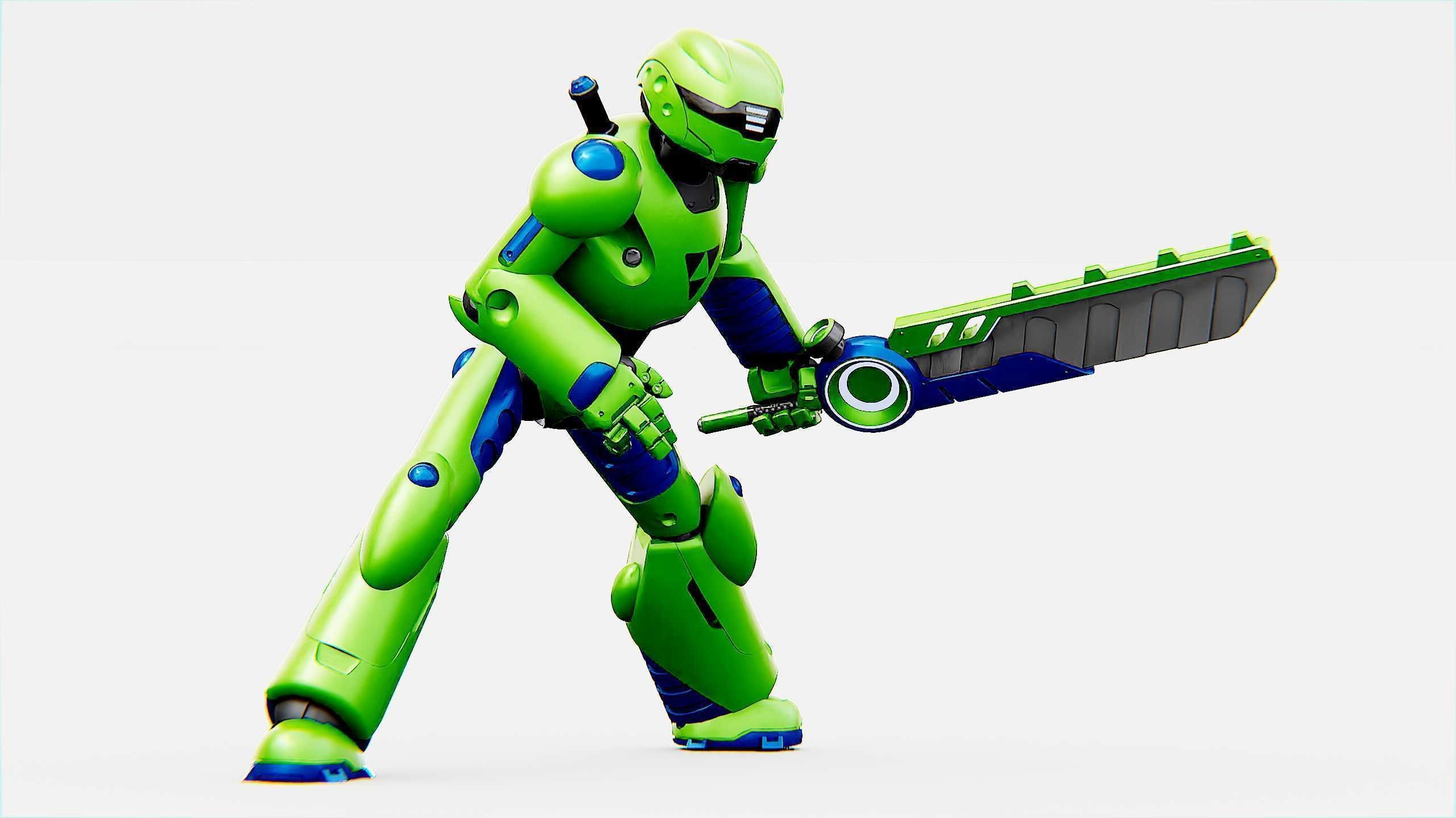 BATTLE DROID ZHOUMI  Rigged for Unreal Engine - Unity - MIXAMO  3D model_4