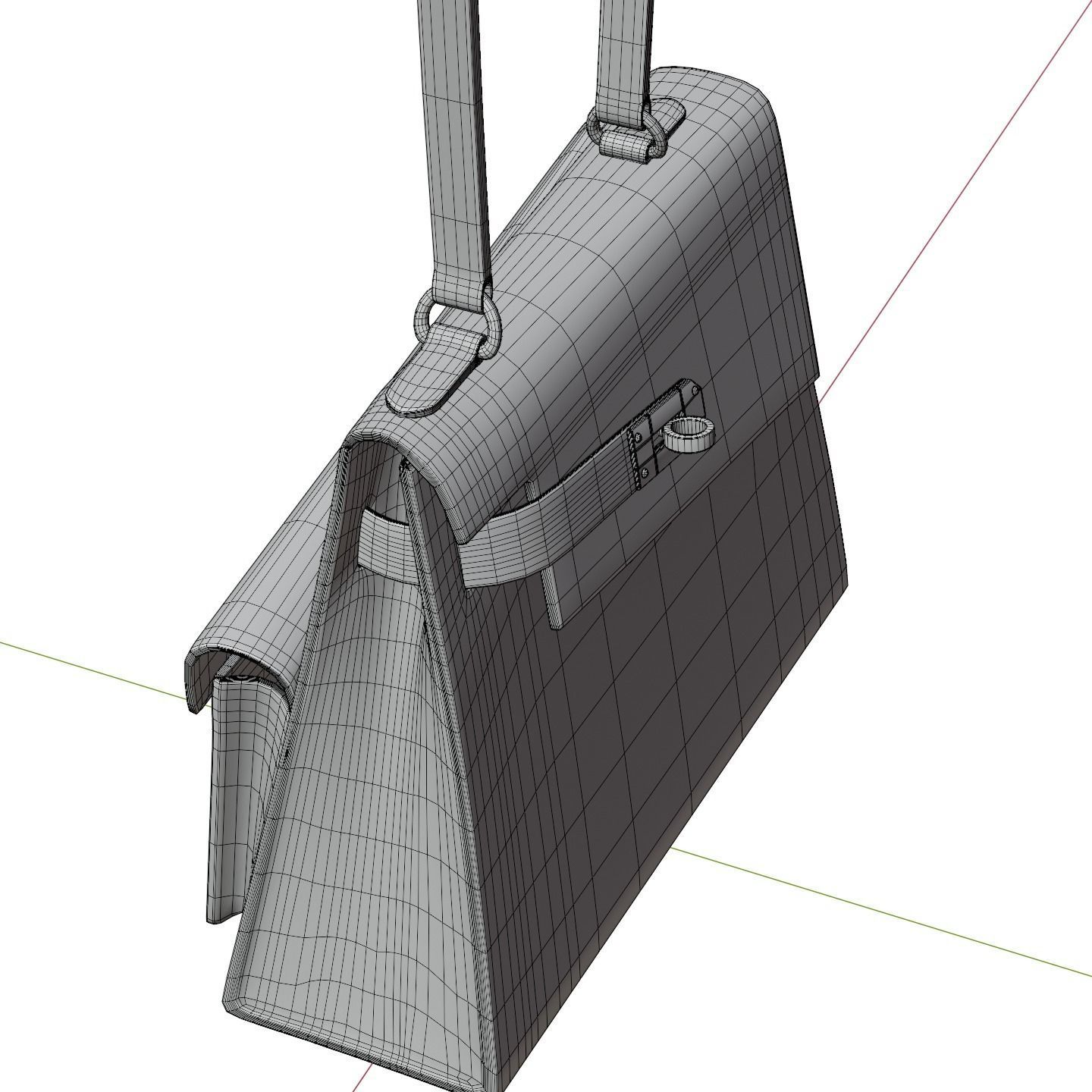 Kelly Sellier en Desordre Bag Low-poly 3D model_14