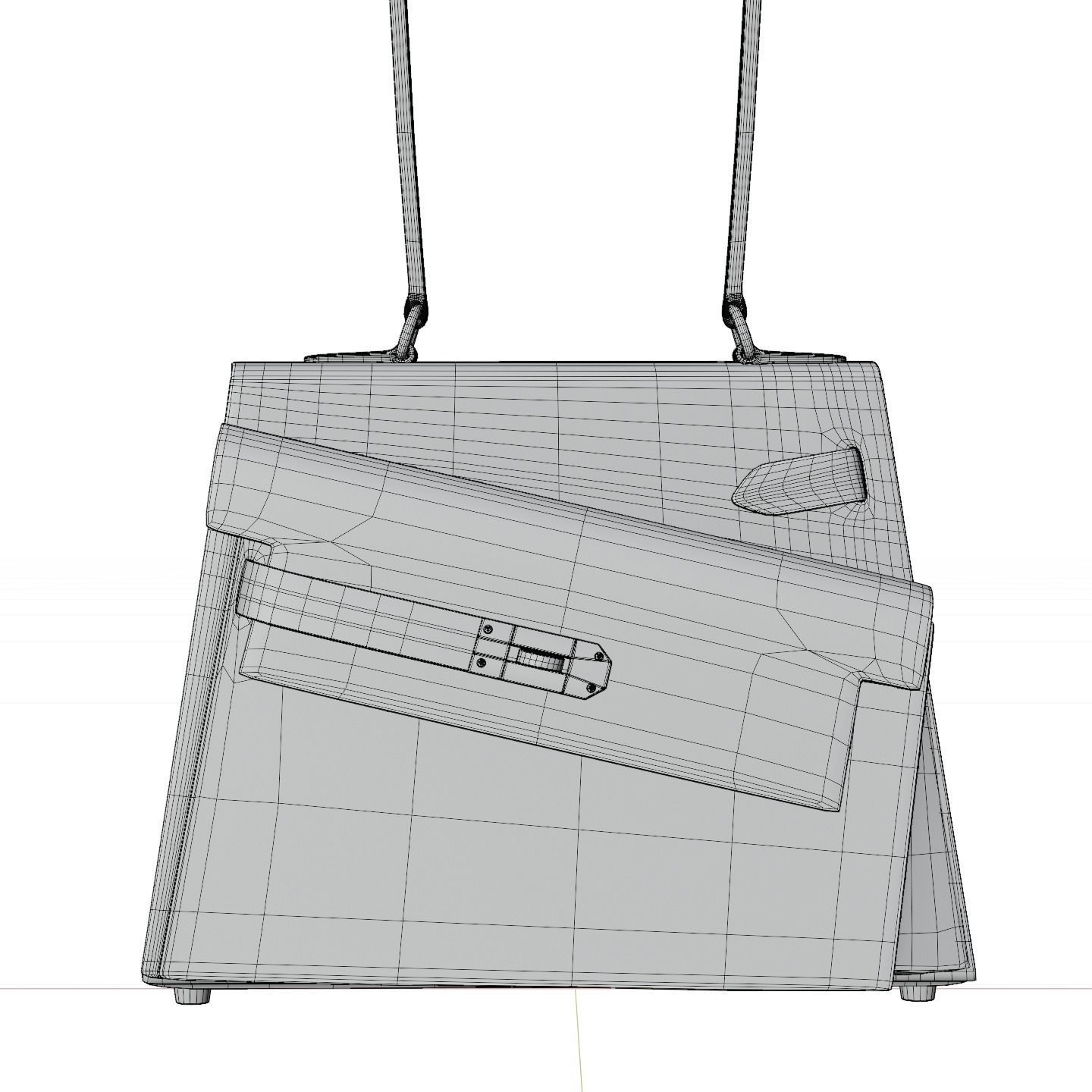 Kelly Sellier en Desordre Bag Low-poly 3D model_13