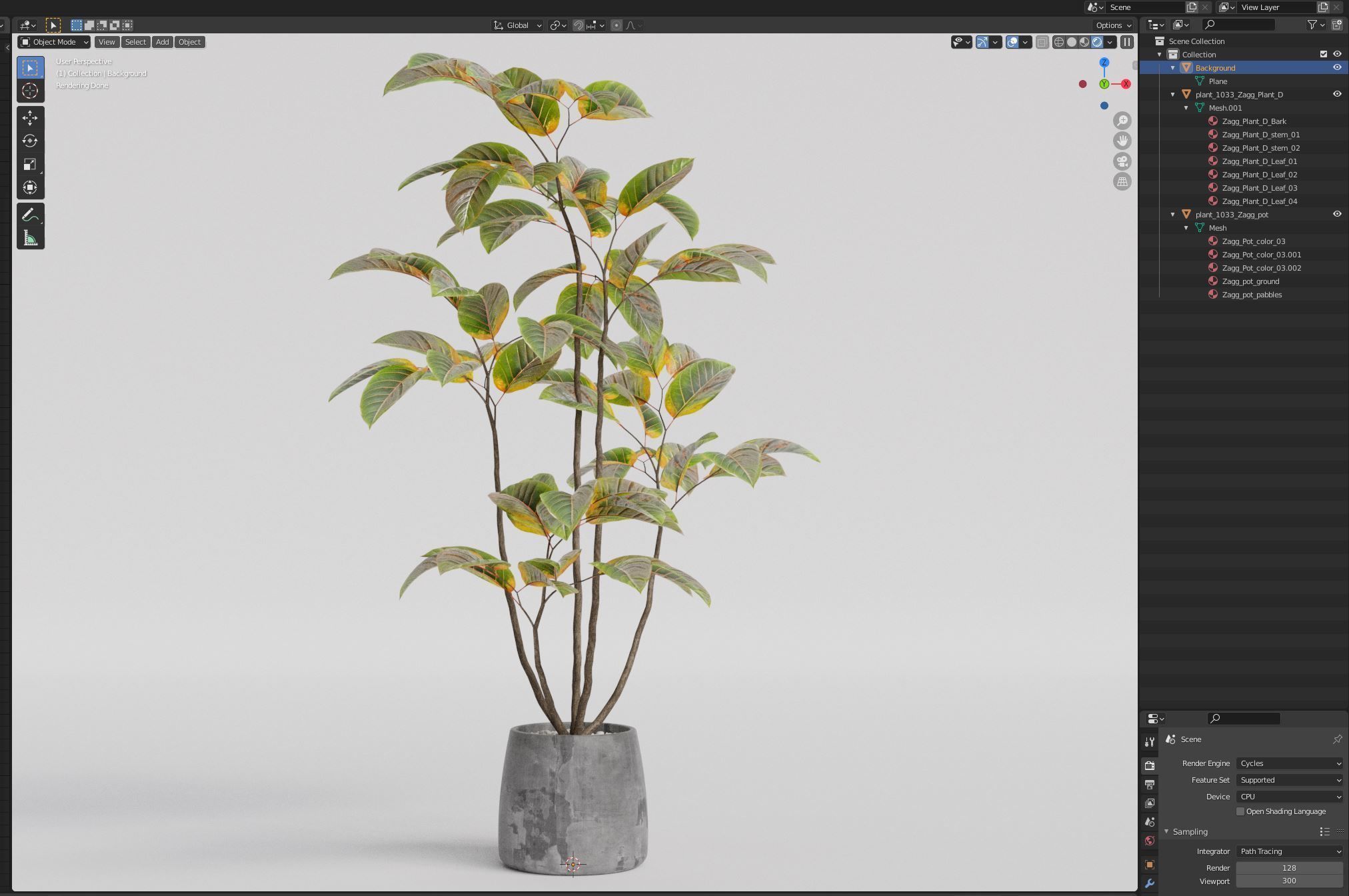 Plants collection 1033 3D model_6