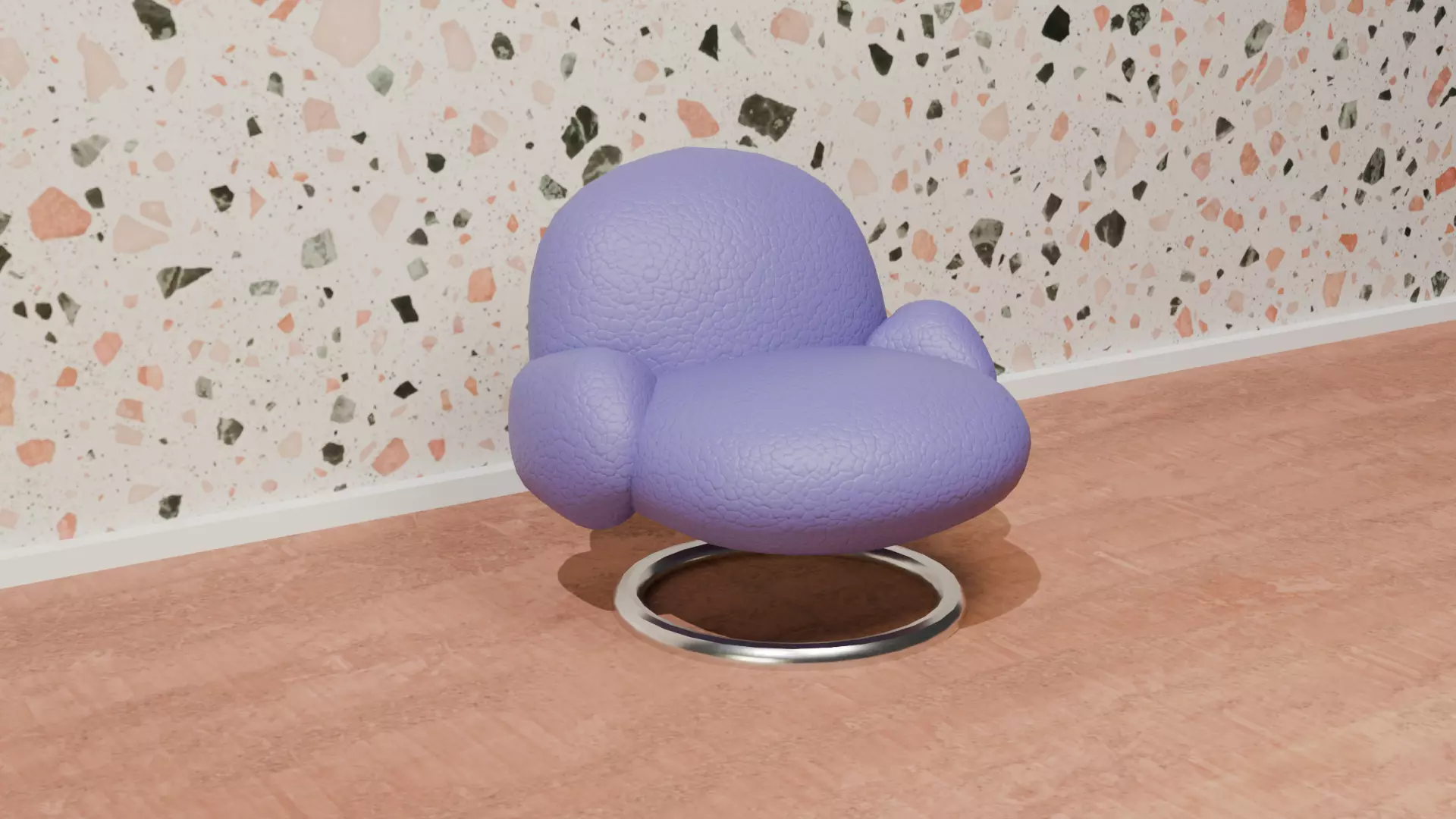 Modern Sofa Armchair Low-poly 3D model_0