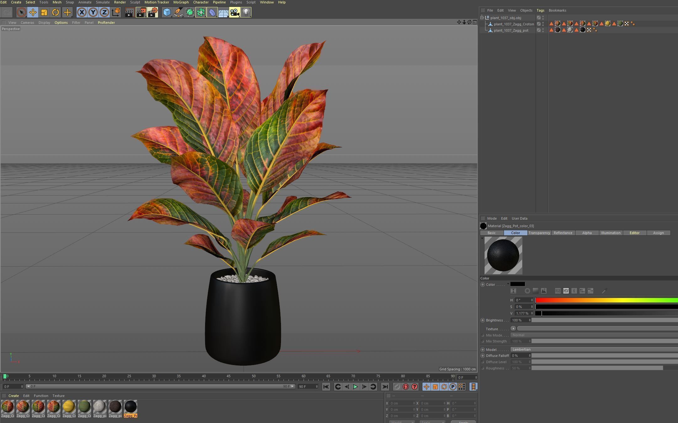 Plants collection 1037 3D model_7