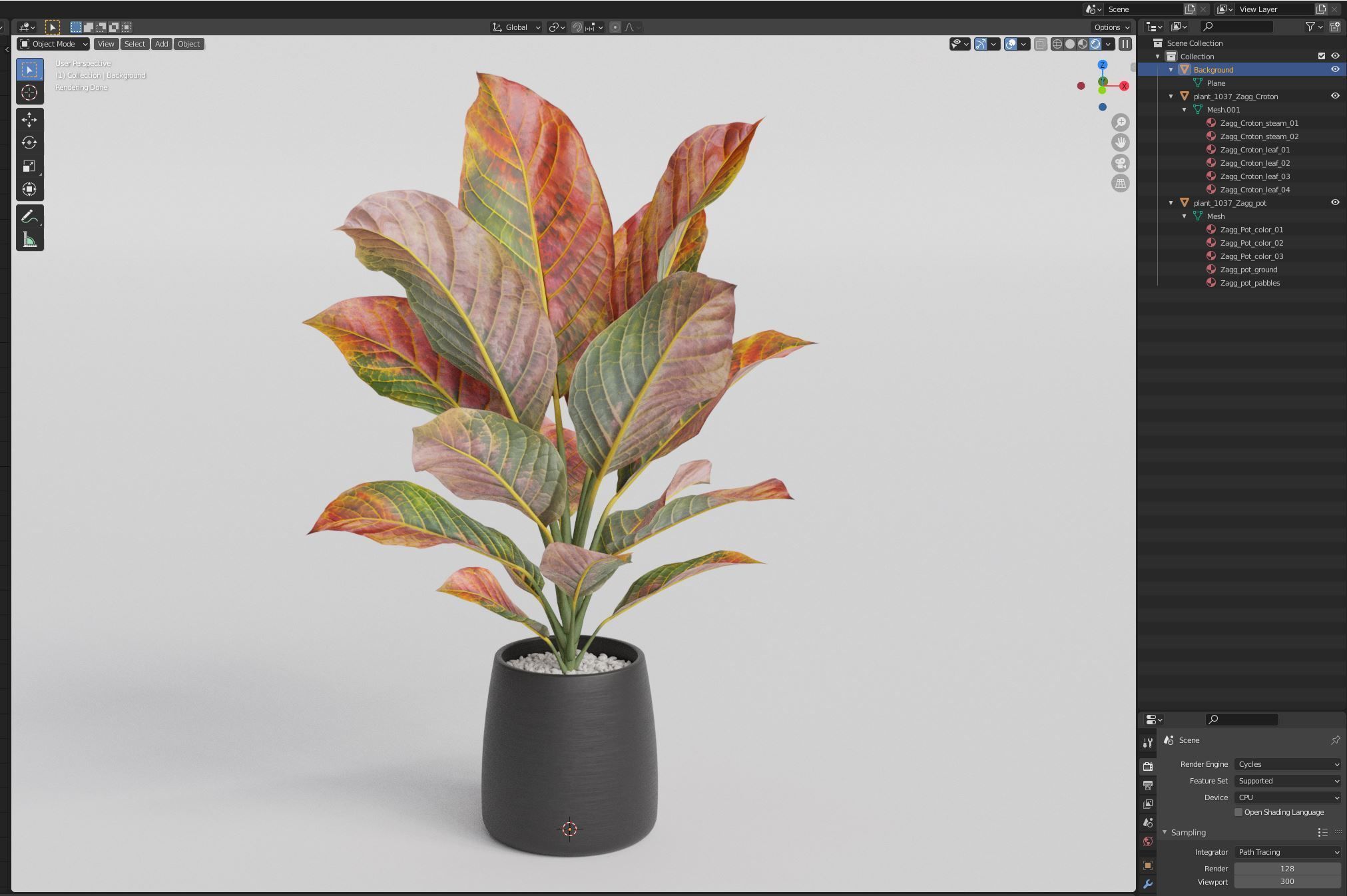 Plants collection 1037 3D model_6