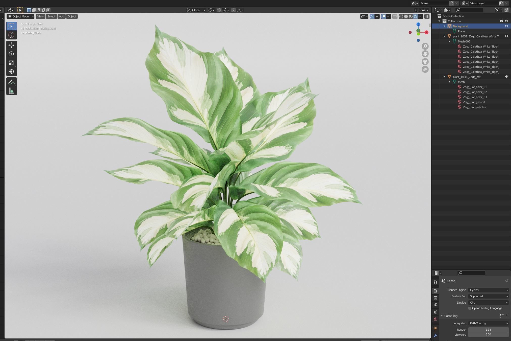 Plants collection 1038 3D model_6