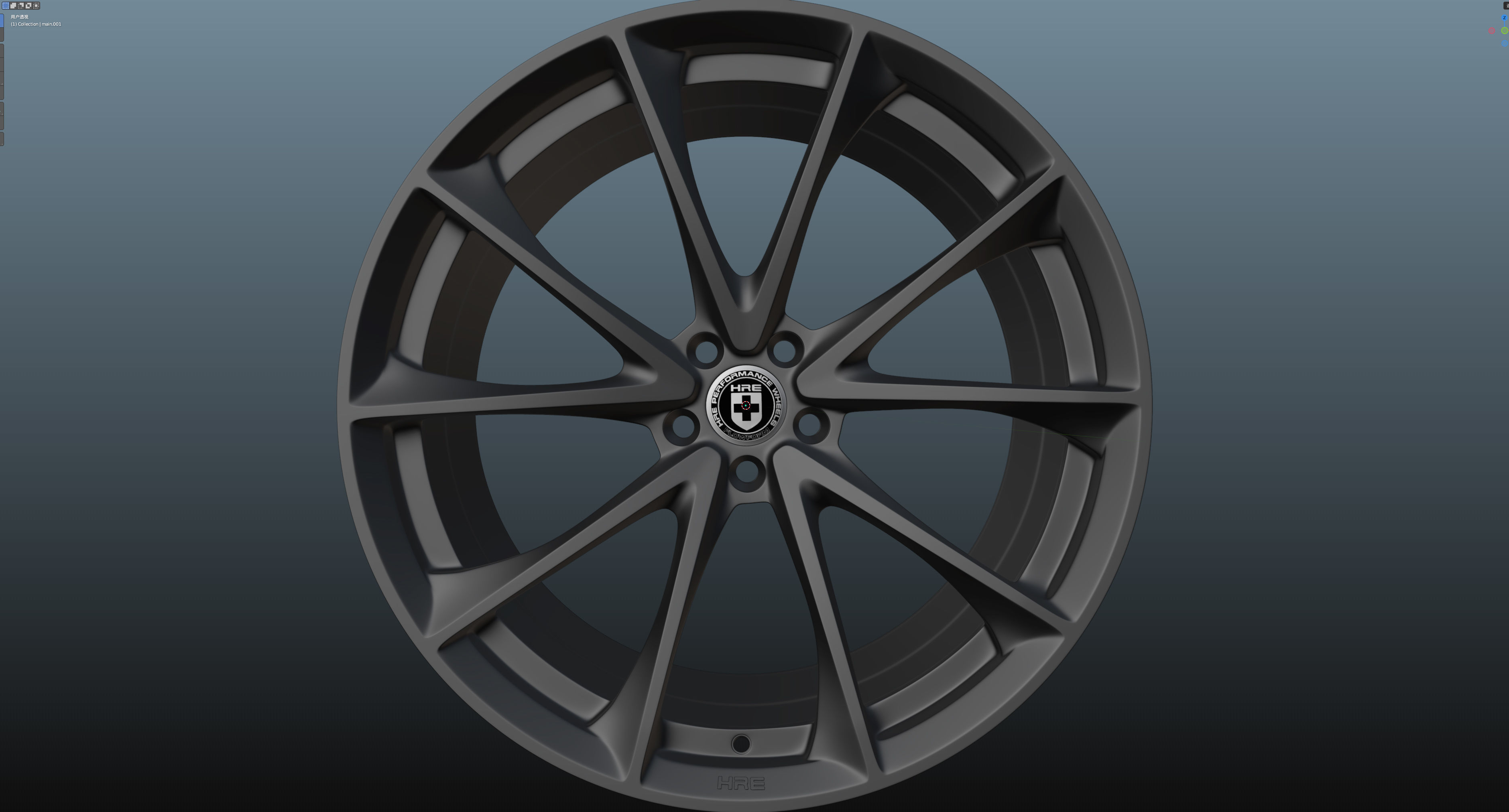 HRE SeriesP2 P204 Low-poly 3D model_11