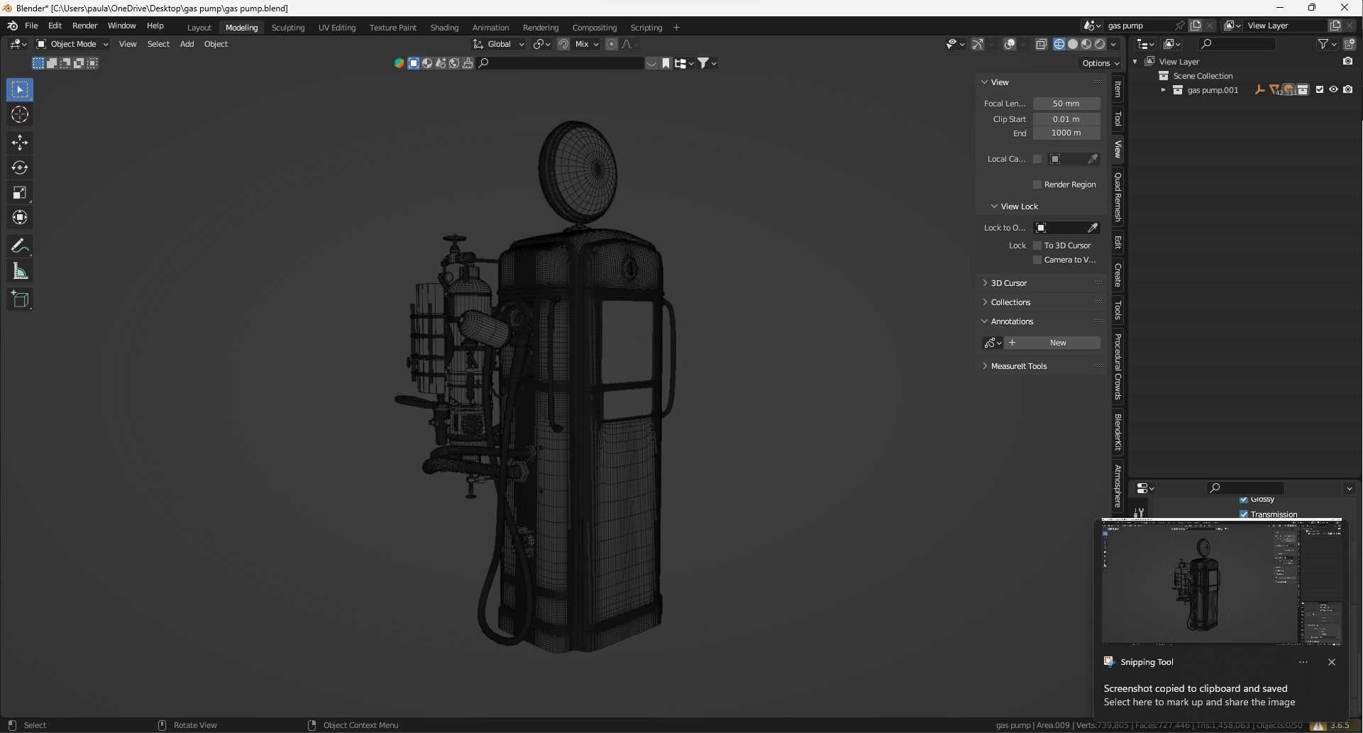 Texaco Gas pump 3D model_4