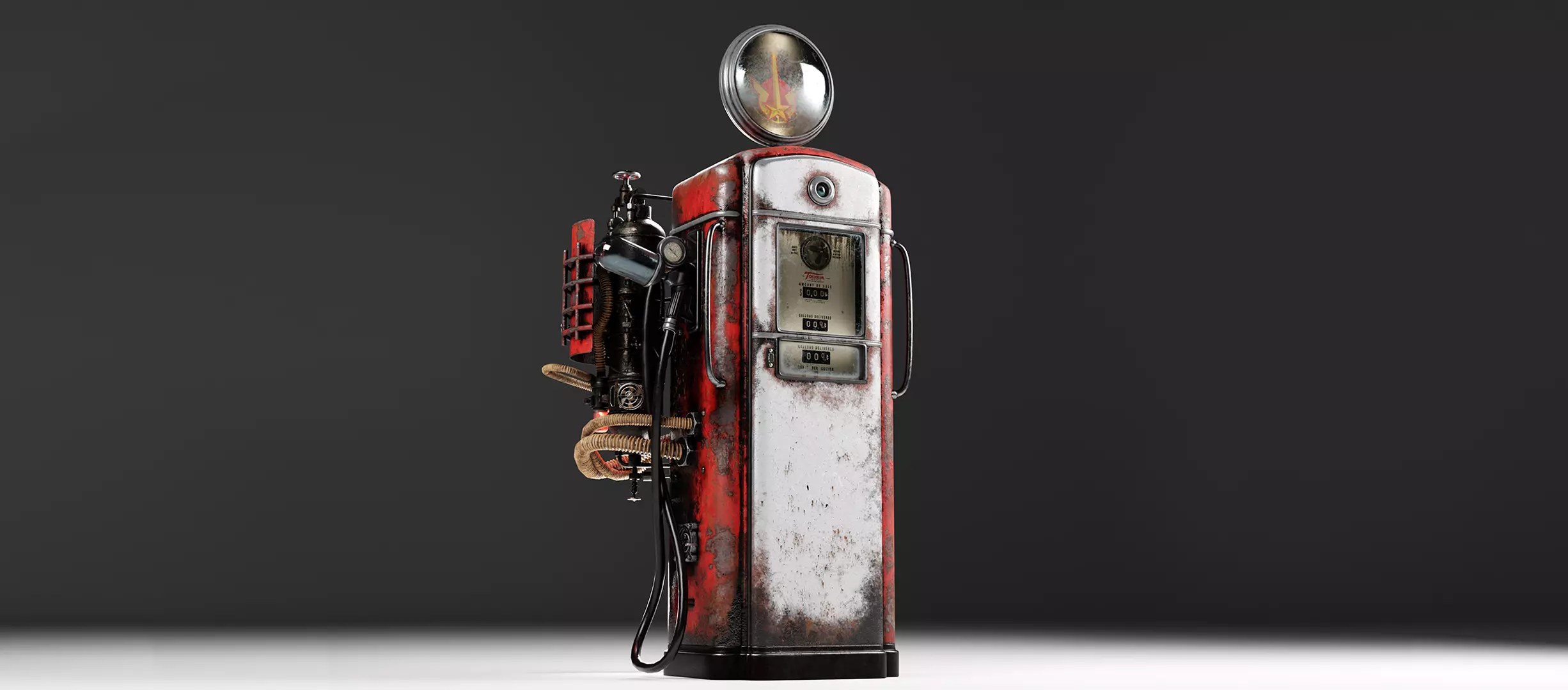 Texaco Gas pump 3D model_0