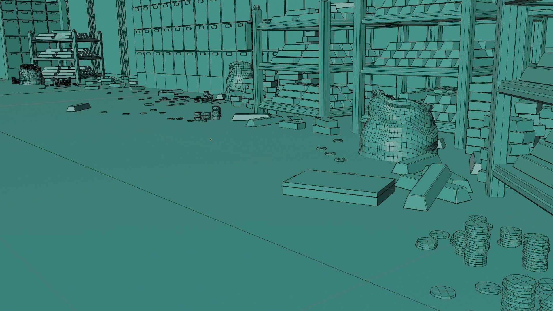 Bank Vault Interior 3D model_6