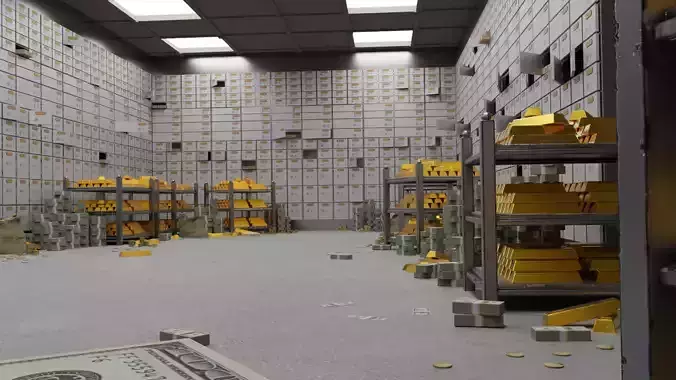 Bank Vault Interior 3D model