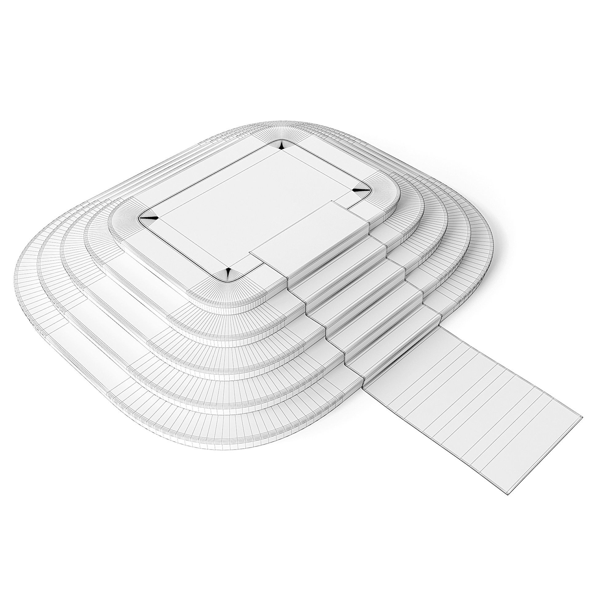 Stone Throne Stairs 3D model_2