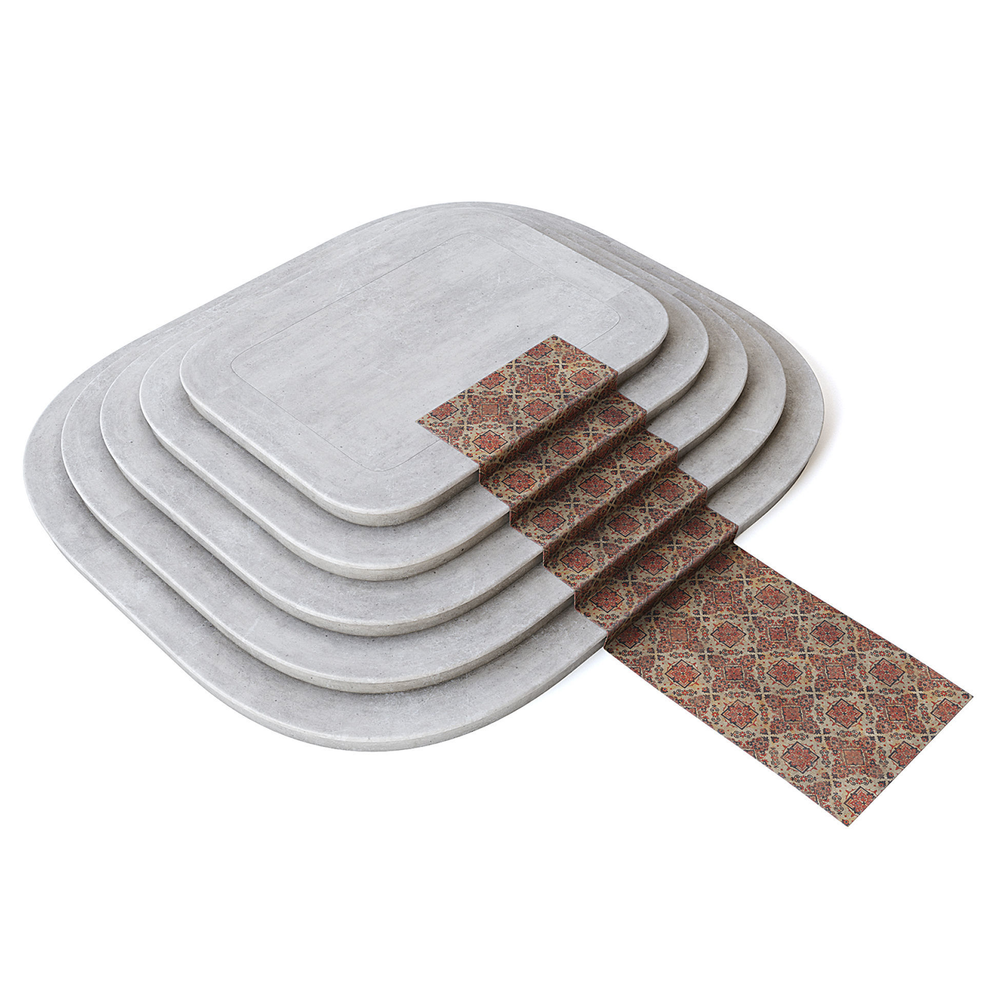 Stone Throne Stairs 3D model_3