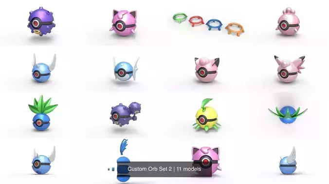 Custom Orb Set 2 3D Model Collection