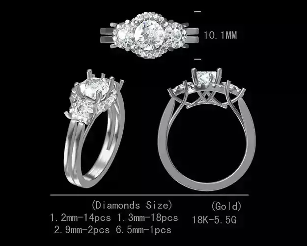 engagement diamond ring for women and girls 