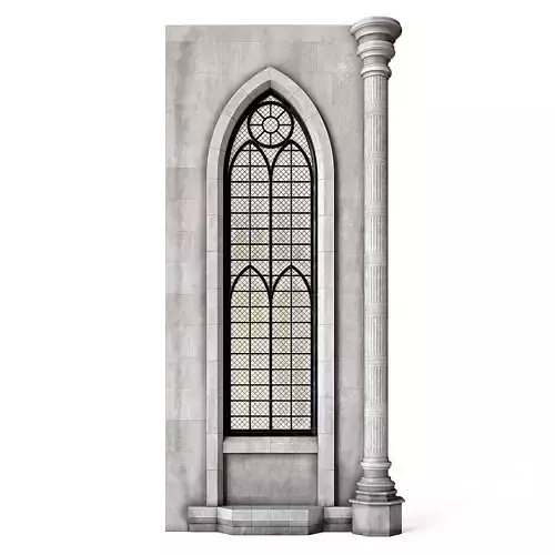 Throne Room Window Wall 3D model Throne Room Window Wall 3D model