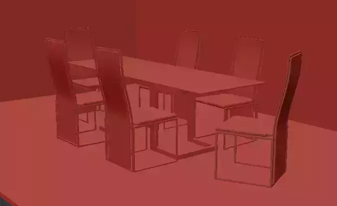 Table and chair Autodesk 3ds Max