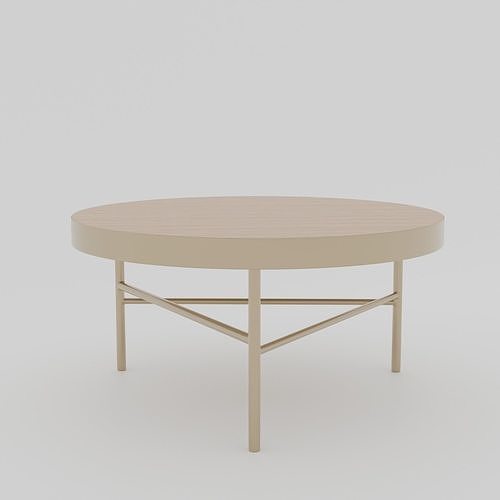 Travertine Table Large Low-poly 3D model