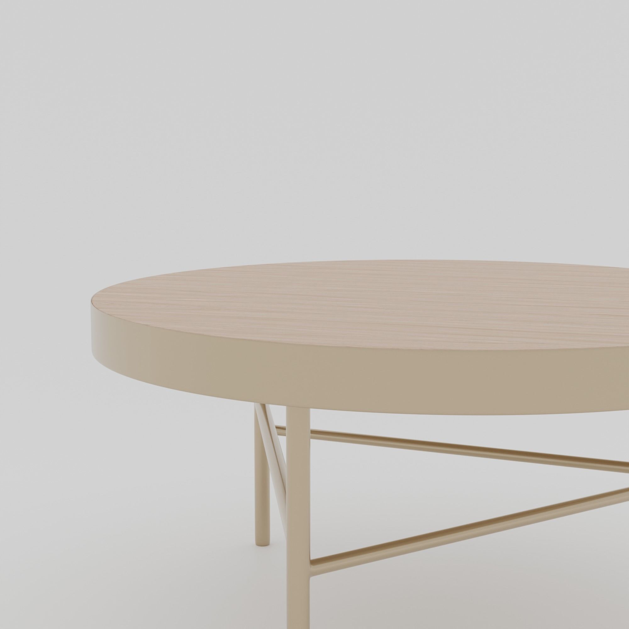 Travertine Table Large Low-poly 3D model_3