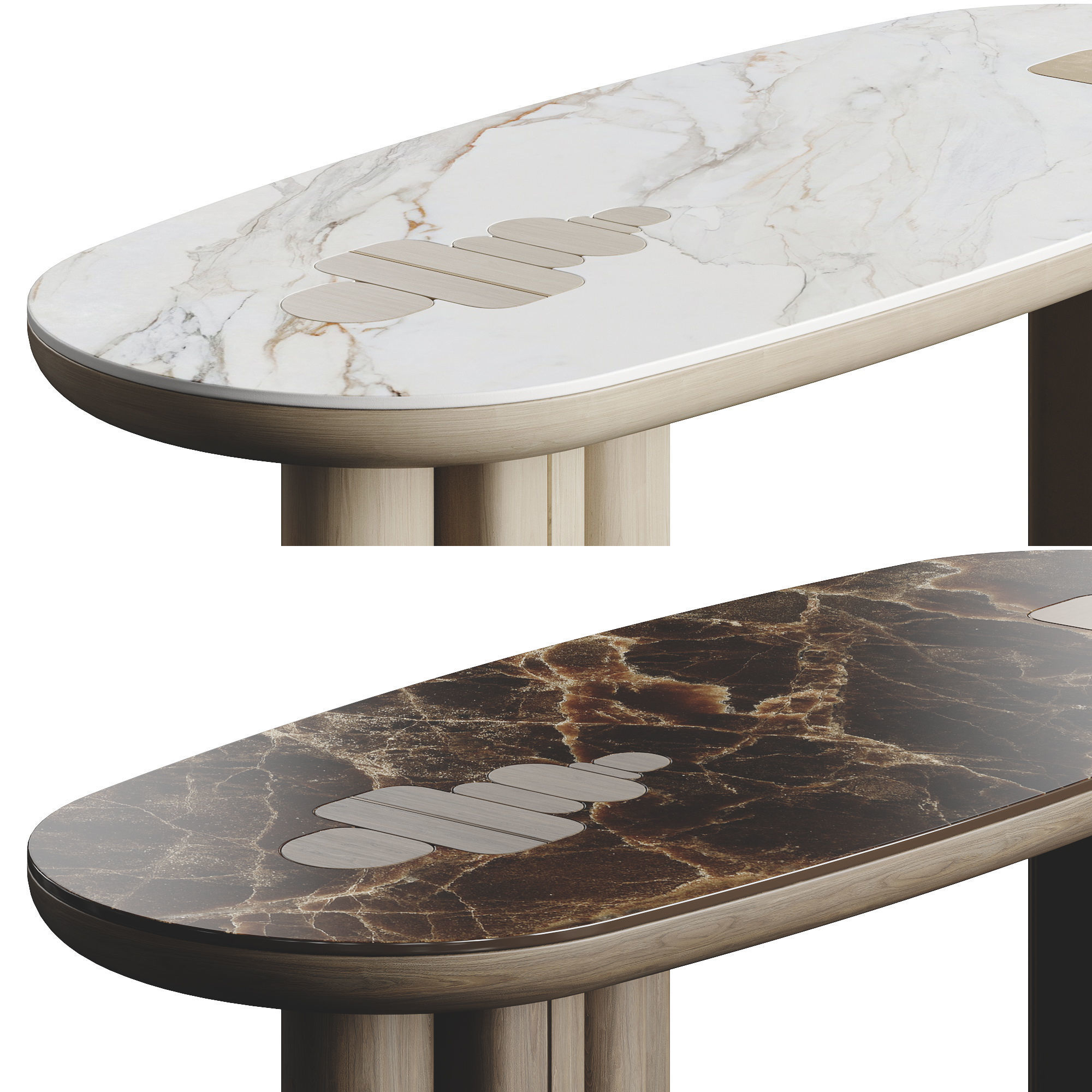 Oasis Oval Console by LuxLucia Casa 3D model_7