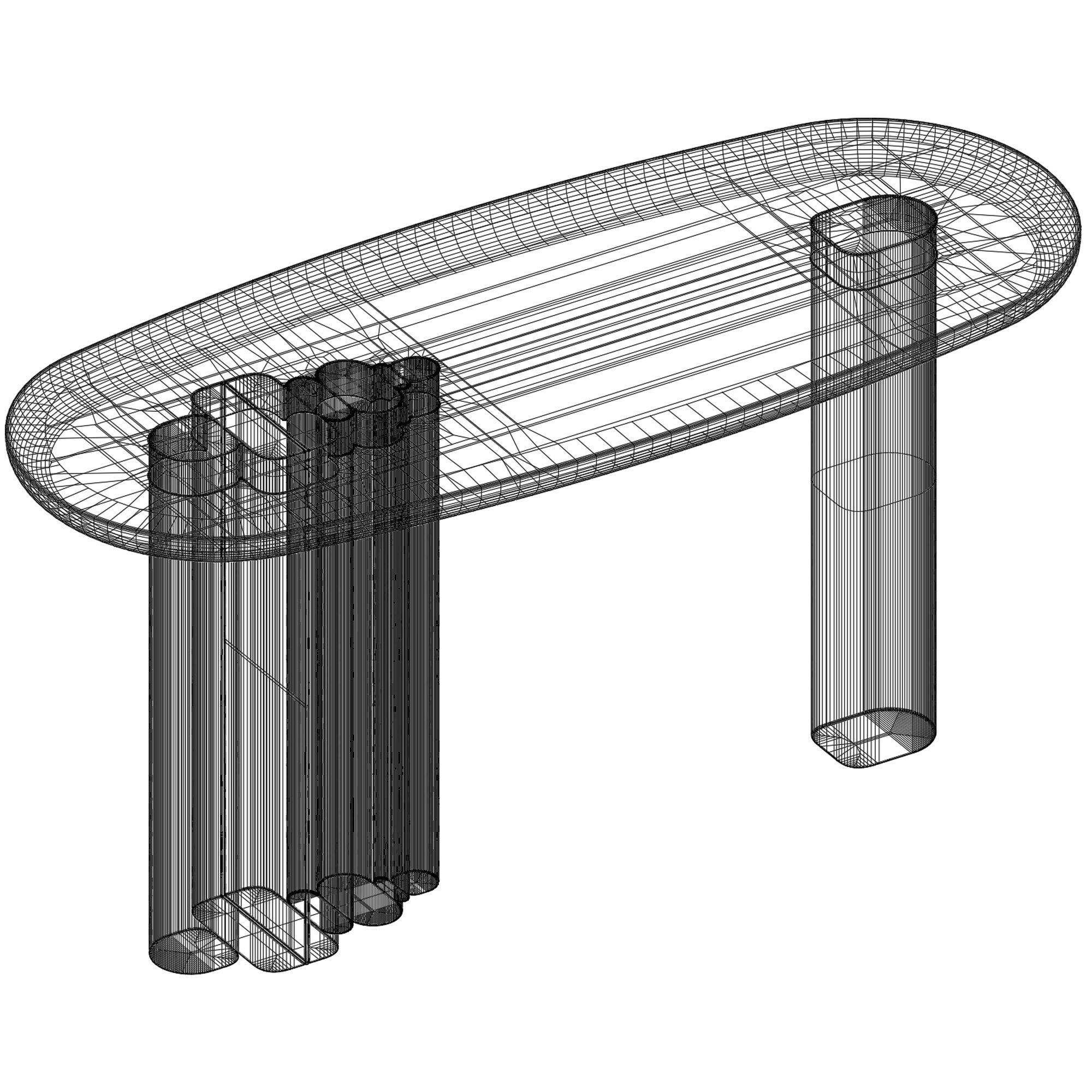 Oasis Oval Console by LuxLucia Casa 3D model_9
