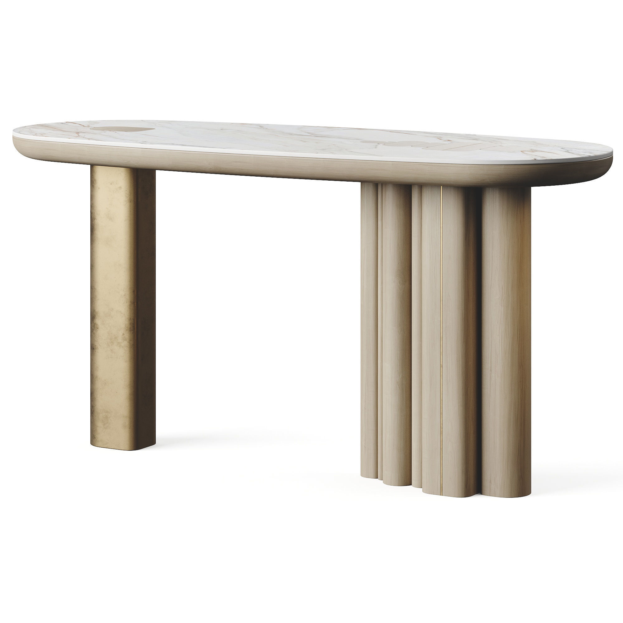 Oasis Oval Console by LuxLucia Casa 3D model_6