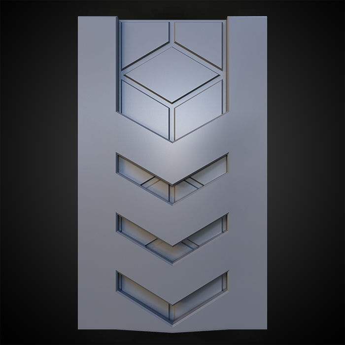 Sci-fi Panels Base Mesh Pack Low-poly 3D model_30