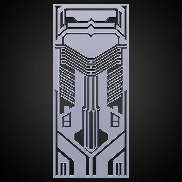 Sci-fi Panels Base Mesh Pack Low-poly 3D model_12