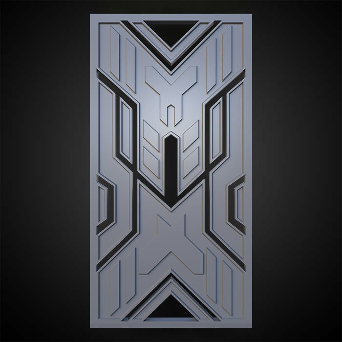 Sci-fi Panels Base Mesh Pack Low-poly 3D model_26