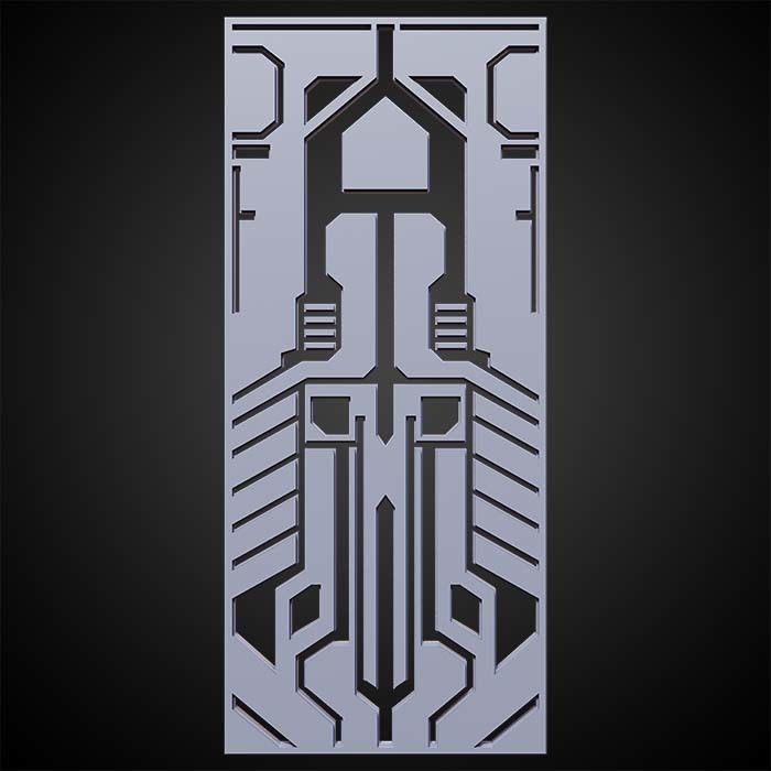 Sci-fi Panels Base Mesh Pack Low-poly 3D model_13