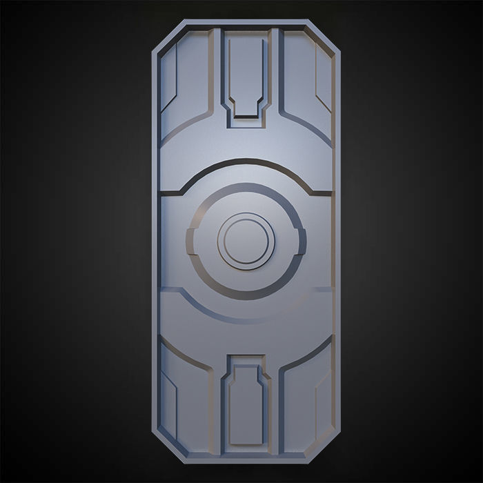 Sci-fi Panels Base Mesh Pack Low-poly 3D model_17