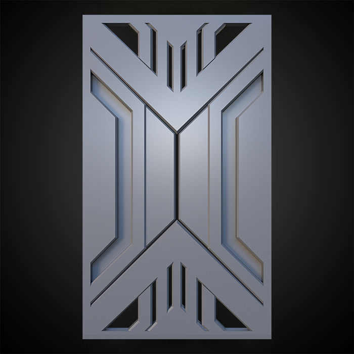 Sci-fi Panels Base Mesh Pack Low-poly 3D model_33