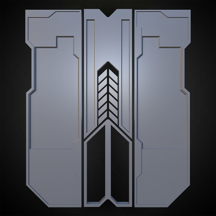 Sci-fi Panels Base Mesh Pack Low-poly 3D model_21