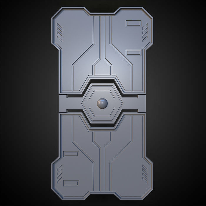 Sci-fi Panels Base Mesh Pack Low-poly 3D model_34