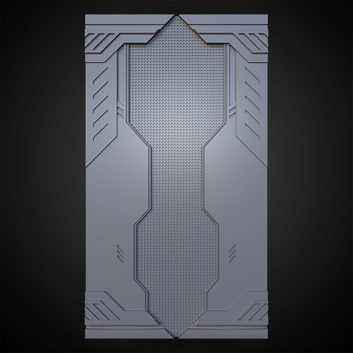 Sci-fi Panels Base Mesh Pack Low-poly 3D model_31