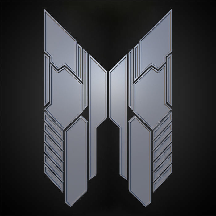 Sci-fi Panels Base Mesh Pack Low-poly 3D model_32