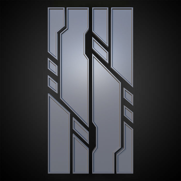 Sci-fi Panels Base Mesh Pack Low-poly 3D model_25