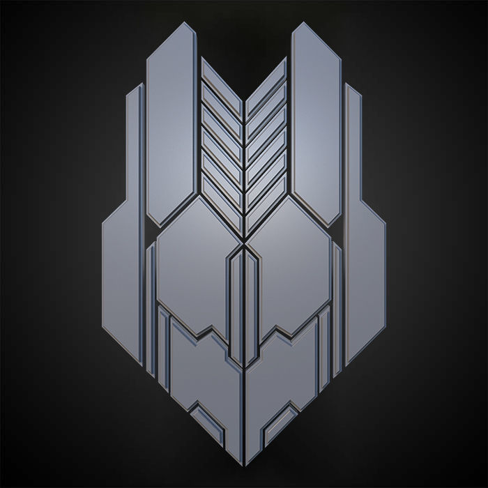 Sci-fi Panels Base Mesh Pack Low-poly 3D model_23