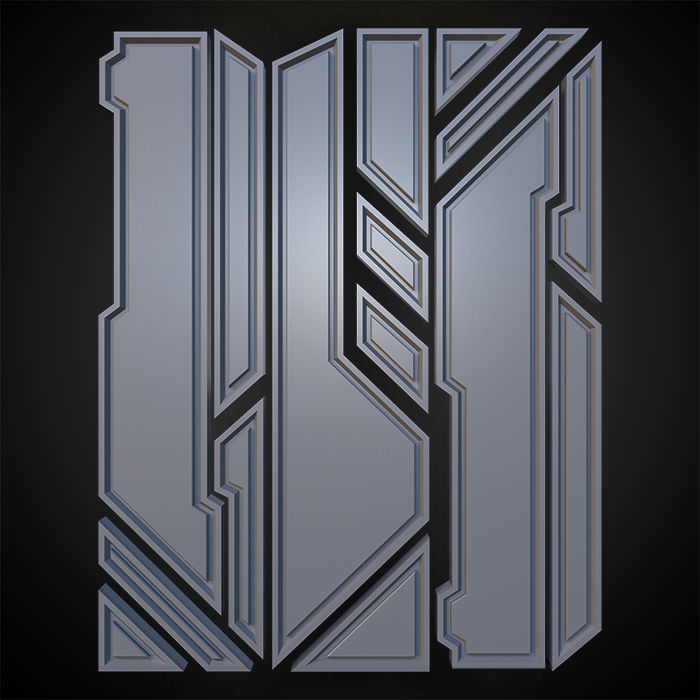 Sci-fi Panels Base Mesh Pack Low-poly 3D model_29