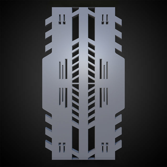 Sci-fi Panels Base Mesh Pack Low-poly 3D model_20