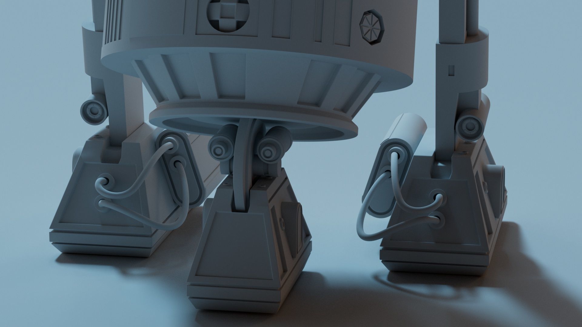 R2-D2 DETAILED 3D MODEL -NO TEXTURES- 3D model_1