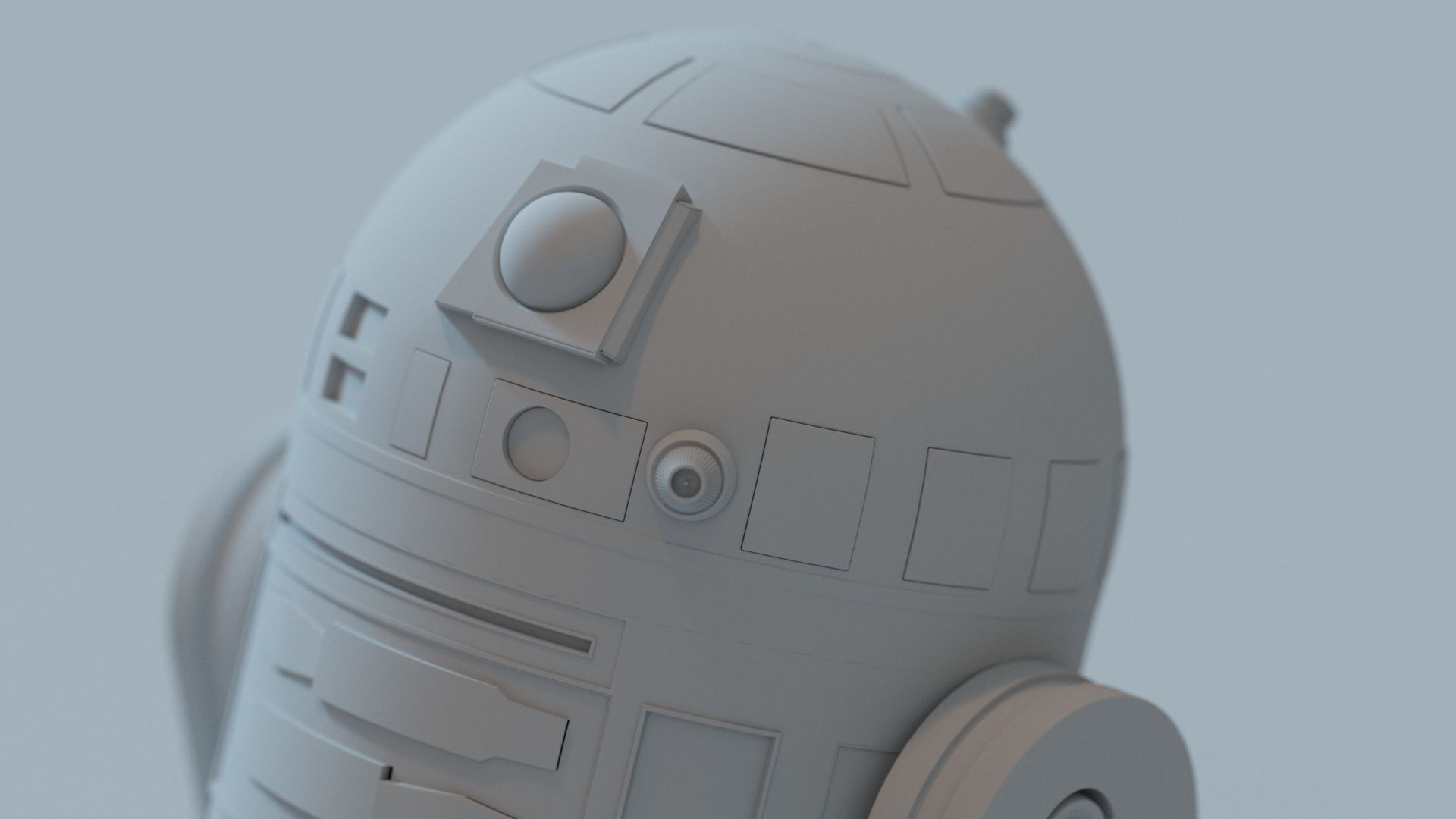 R2-D2 DETAILED 3D MODEL -NO TEXTURES- 3D model_2