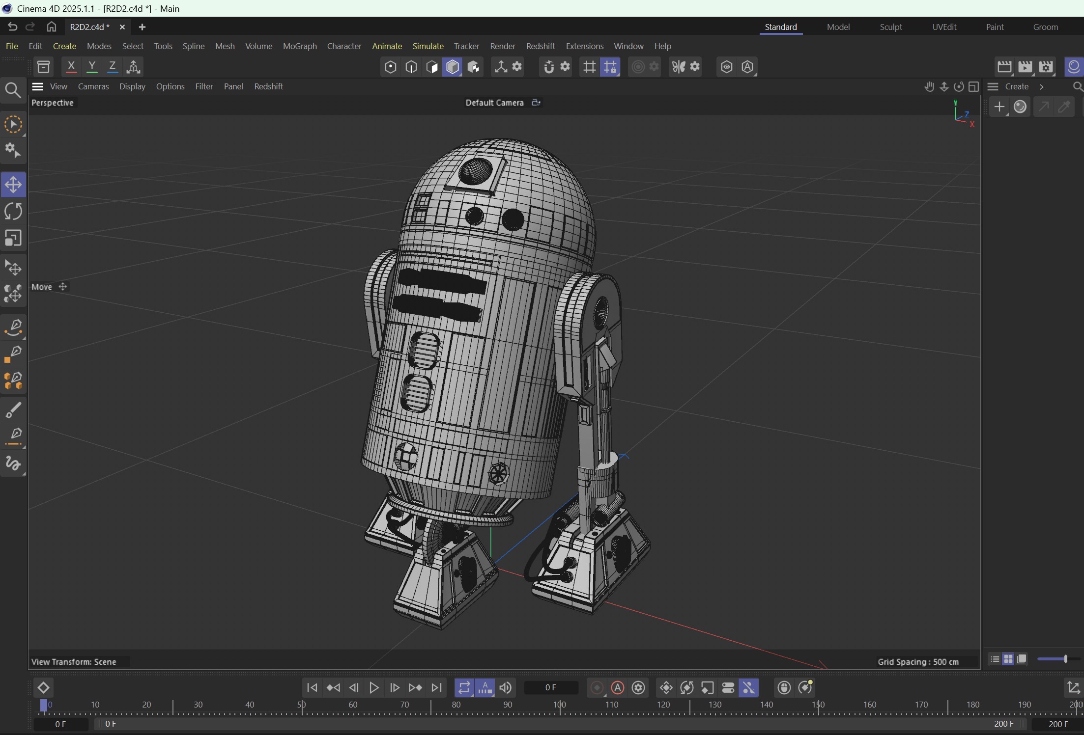 R2-D2 DETAILED 3D MODEL -NO TEXTURES- 3D model_4