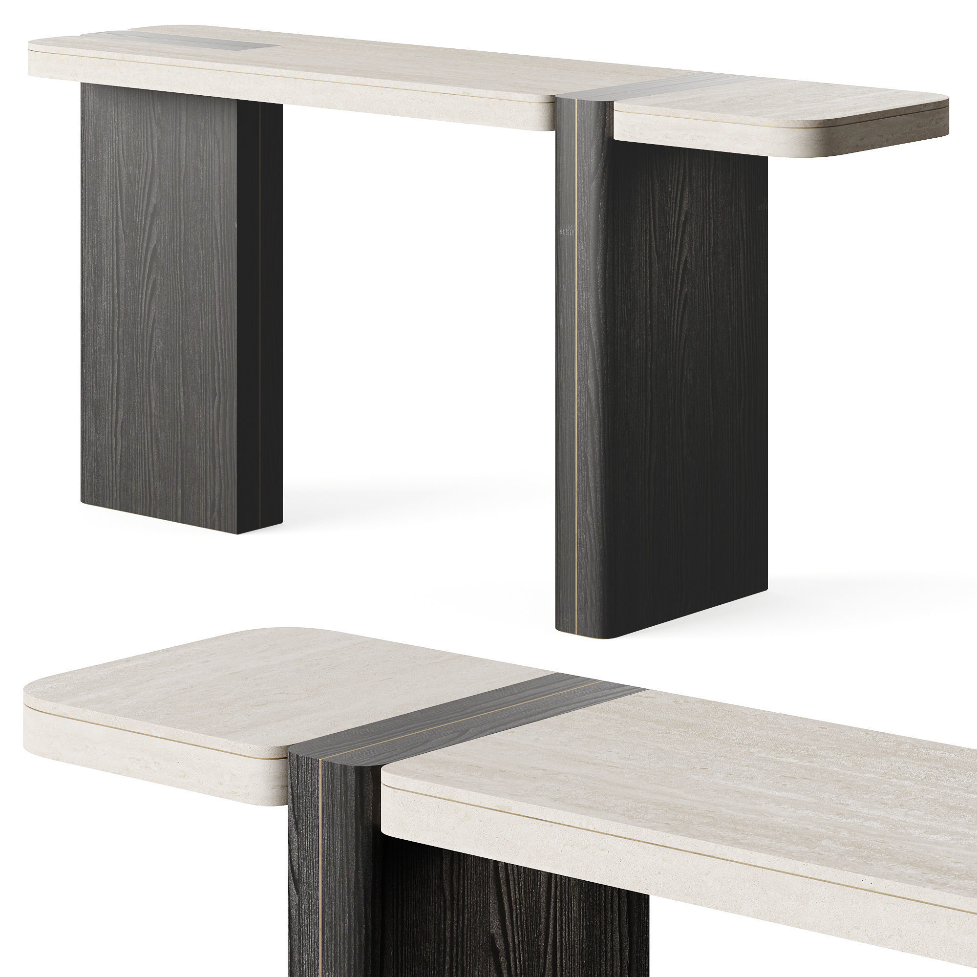 ROSIE TRAVERTINE Console LuxLucia Casa 3D model_2