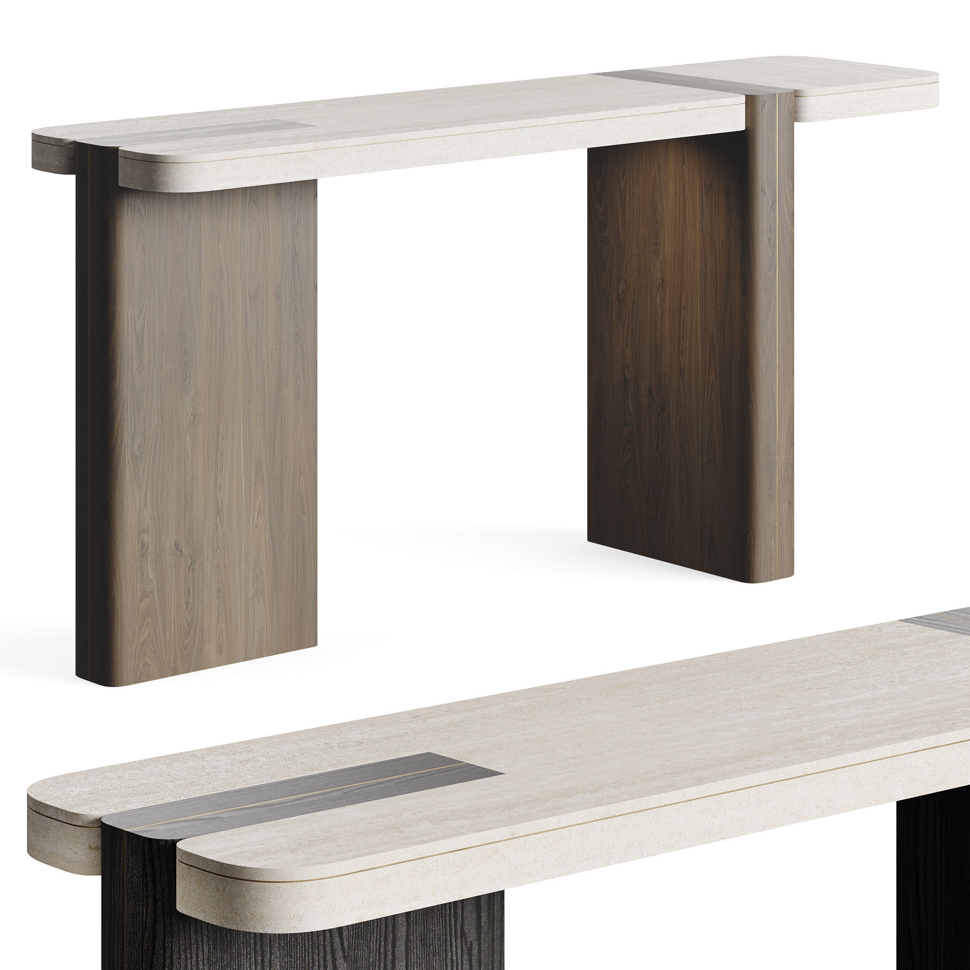 ROSIE TRAVERTINE Console LuxLucia Casa 3D model_4