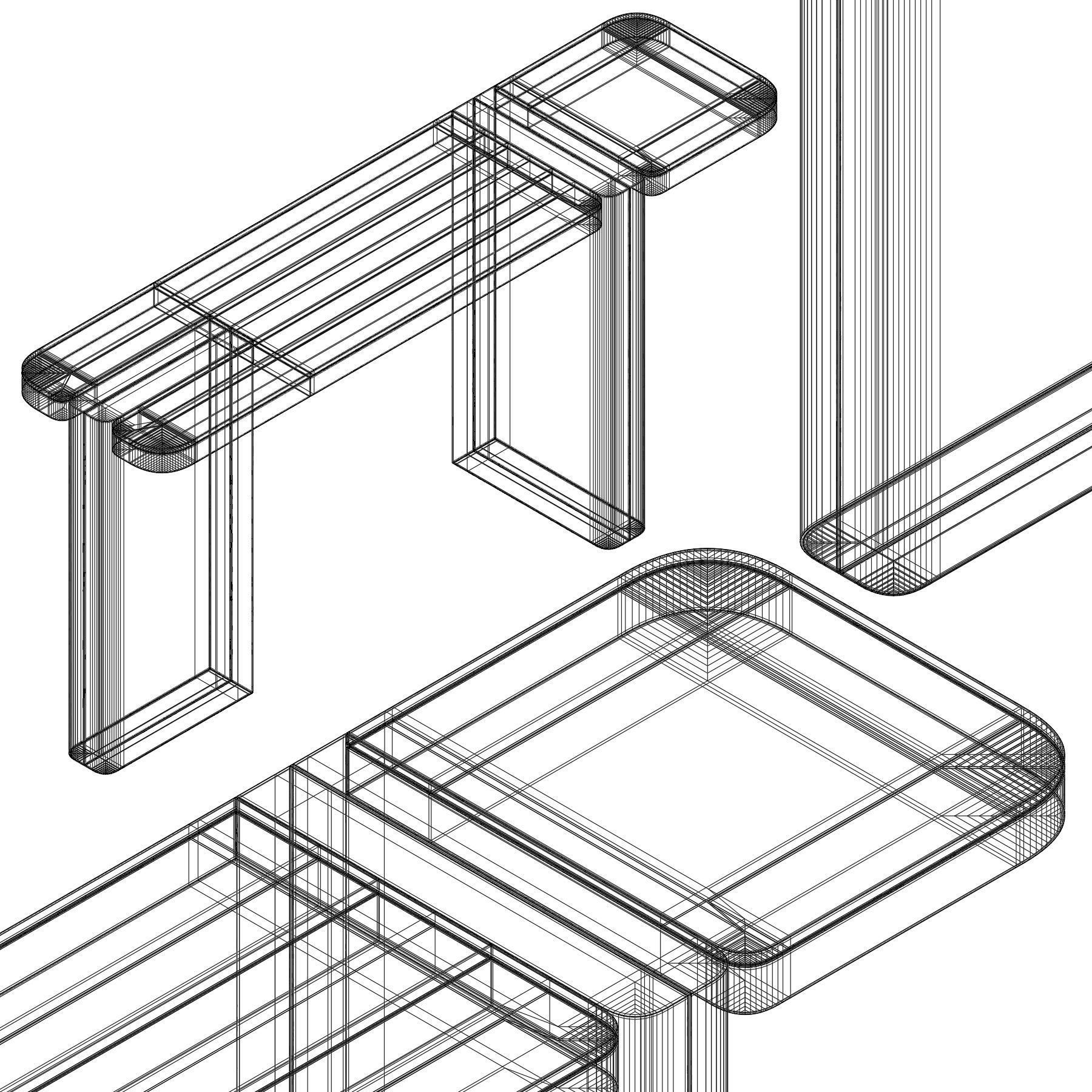 ROSIE TRAVERTINE Console LuxLucia Casa 3D model_6