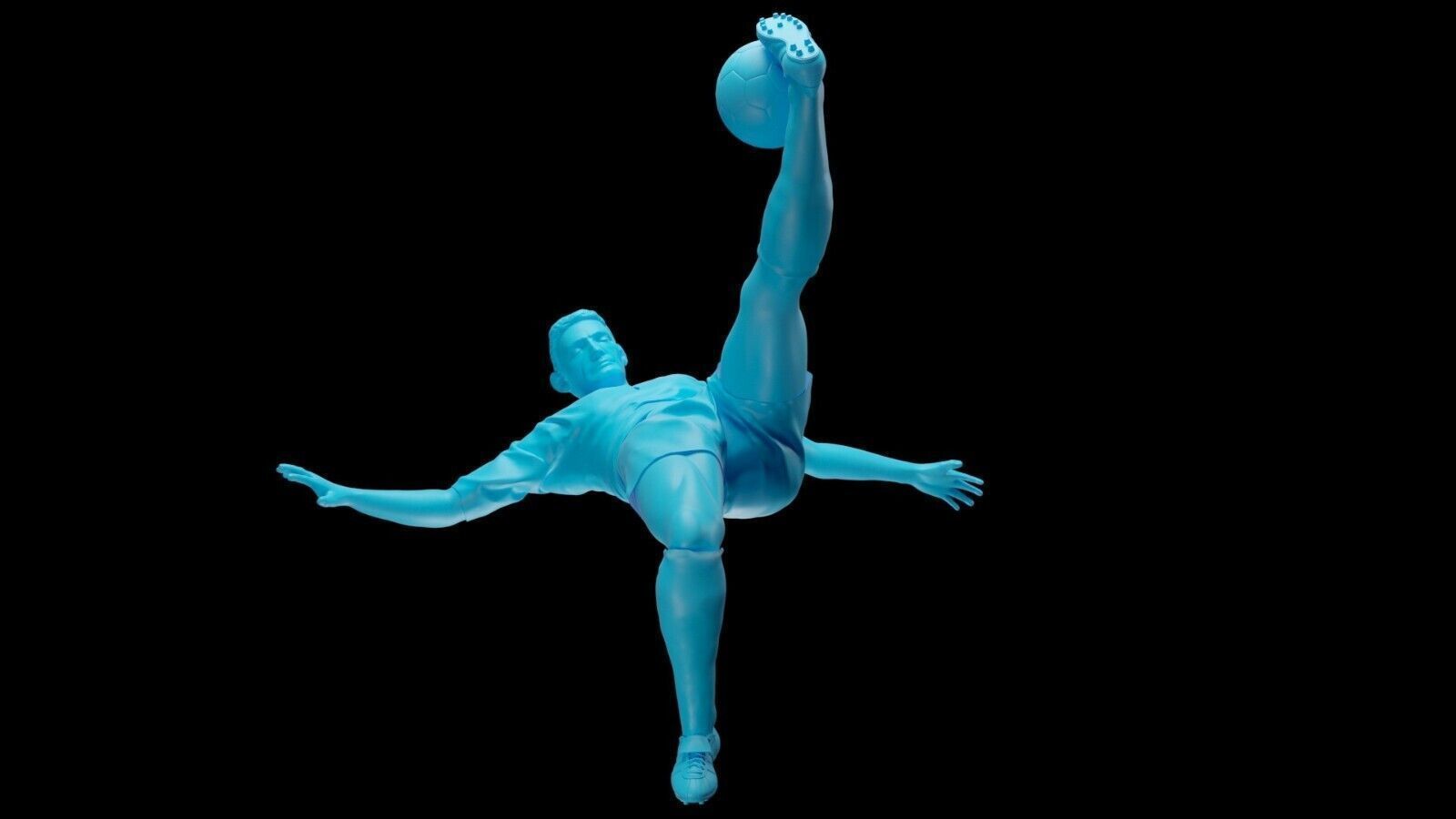 Gigi Riva Cagliari soccer player statue 3d printing bicycle kick 3D print model_1