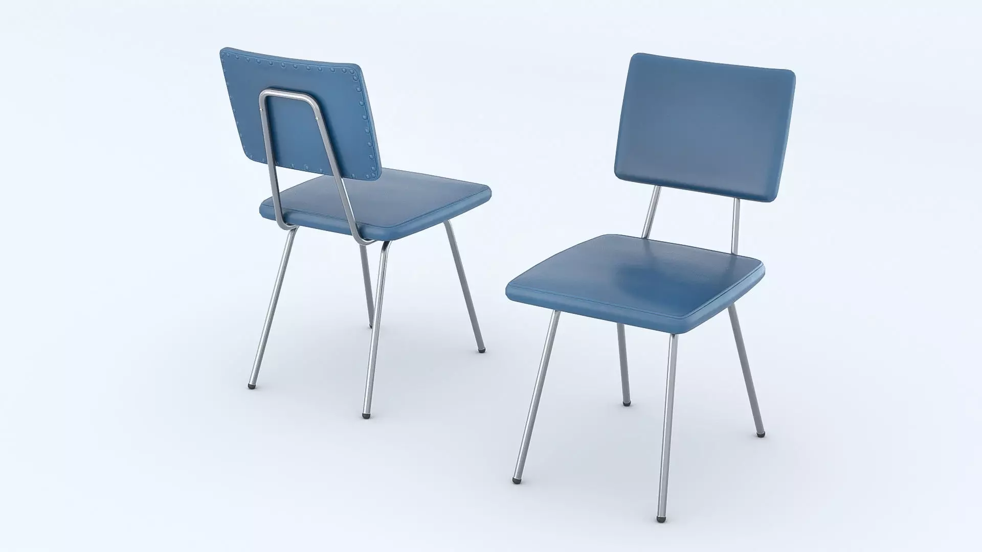 Lowpoly vintage chairs Low-poly 3D model